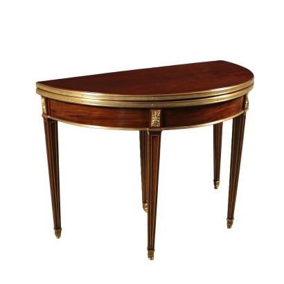 Directoire Game Table Mahogany Veneer 19th Century