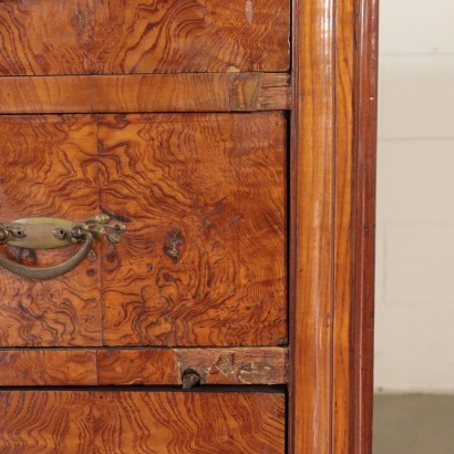 Commode Chêne Rouvre Fabriqué en Italie Moitié '800