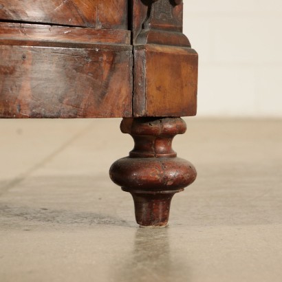 Walnut Corner Cabinet Italy Mid 19th Century