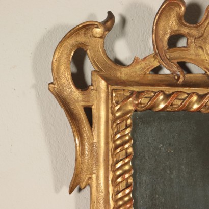 Gilded Wood Mirror Italy Mid 19th Century