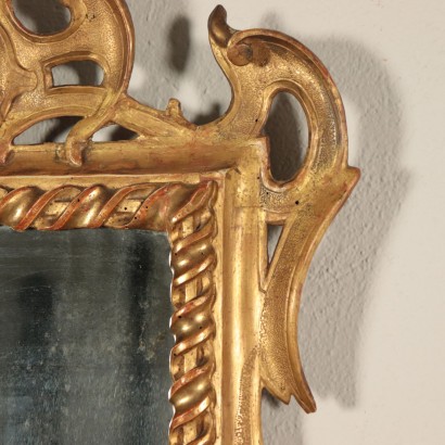 Gilded Wood Mirror Italy Mid 19th Century