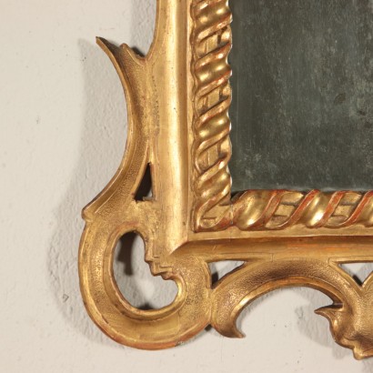 Gilded Wood Mirror Italy Mid 19th Century