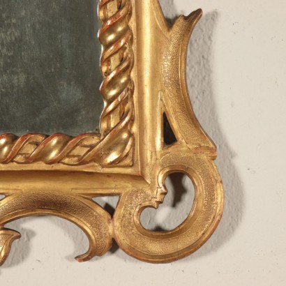 Gilded Wood Mirror Italy Mid 19th Century