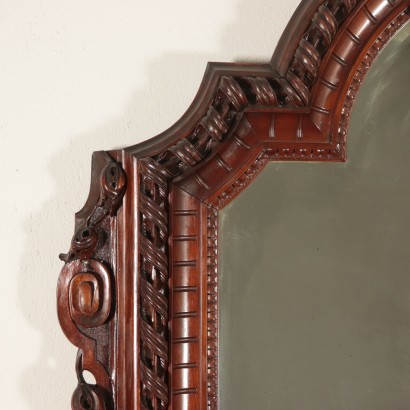 Mahogany Console With Mirror Italy 19th Century