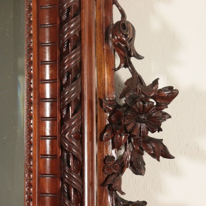 Mahogany Console With Mirror Italy 19th Century