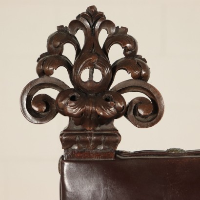 Walnut Throne Italy 19th Century