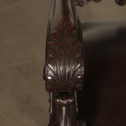 Walnut Throne Italy 19th Century