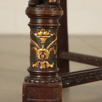 Walnut Throne Italy 19th Century