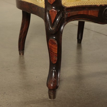 Pair of Walnut Armchairs Mid 19th Century