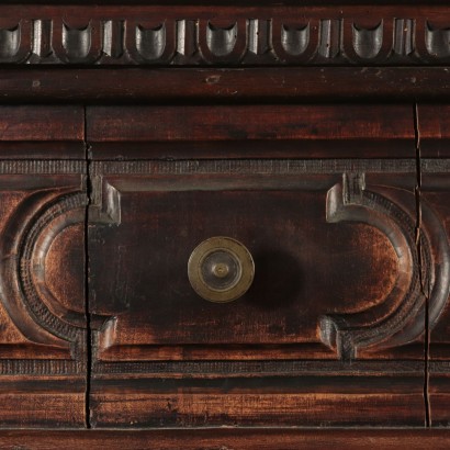 Poplar Bedside Table Italy 20th Century