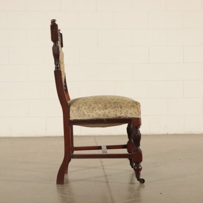 Group of Four Mahogany Chairs Italy Late 19th Century