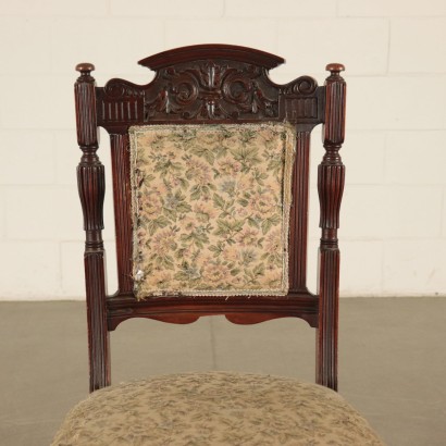 Group of Four Mahogany Chairs Italy Late 19th Century