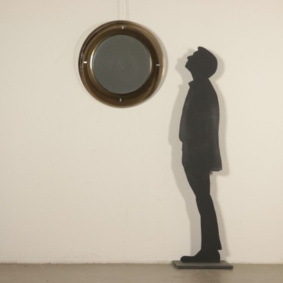 Miroir au Mur Verre Fabriqué en Italie Années 60