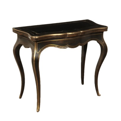 Gaming Desk Napoleon III Ebony Wood 19th Century