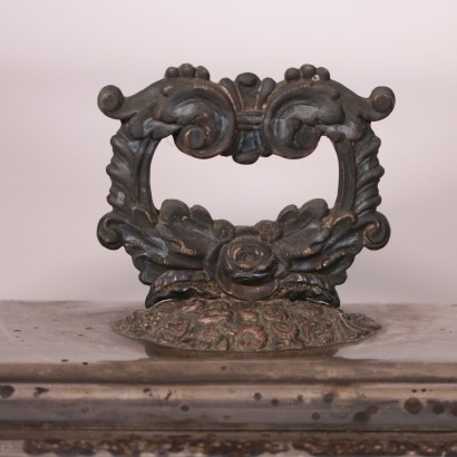 Neo-Renaissance Table Mirror Silvery Bronze 19th-20th Century