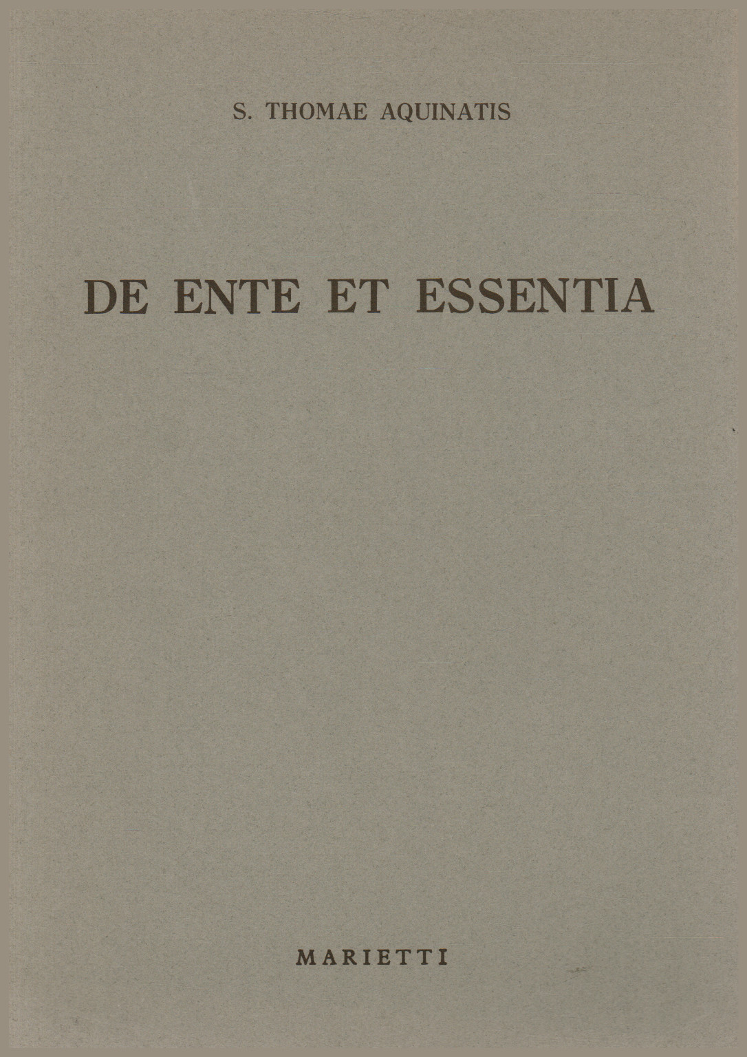 Opusculum de ente et essentia, s.zu.