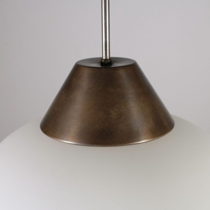 Ceiling Lamp Opaline Glass Italy 1960s