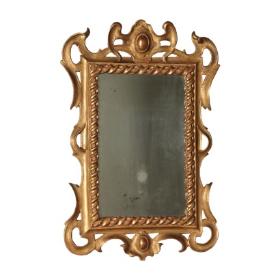 Gilded Wood Mirror Italy Mid 19th Century