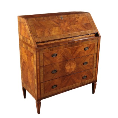 Commode Scriban en Style Merisier Essences Diverses Italie '900