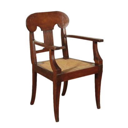 Walnut Armchair Empire Style Italy 19th Century