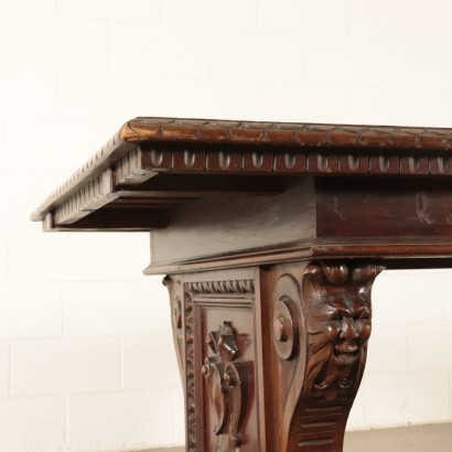 Extendable Refectory Table Walnut Italy Early 20th Century