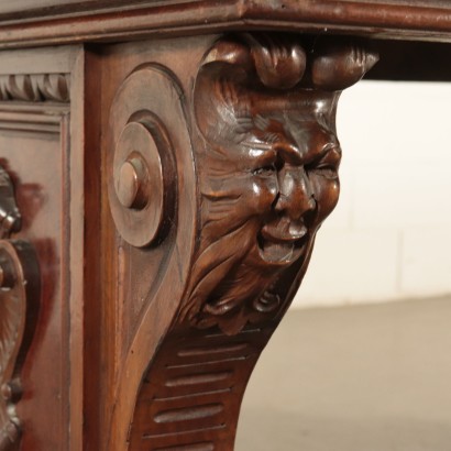 Extendable Refectory Table Walnut Italy Early 20th Century