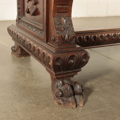 Extendable Refectory Table Walnut Italy Early 20th Century