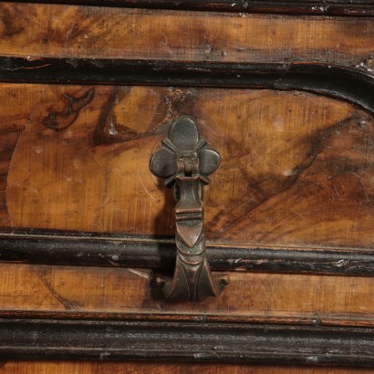 Walnut Drop-Leaf Secretaire Lombard Style Italy 20th Century