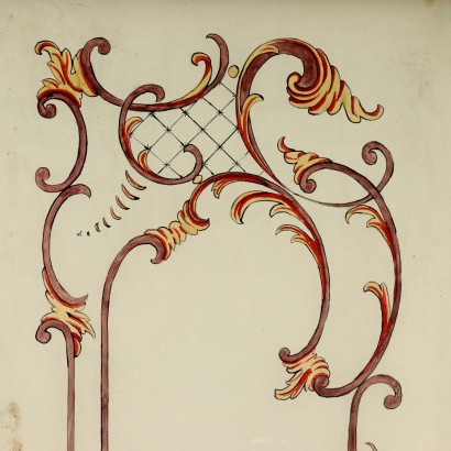 Groupe de quatre Fenêtres Art Nouveau Italie '900