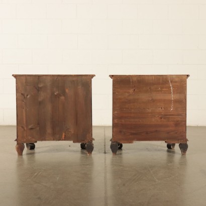 Pair of Bedside Tables Ebony Wood Italy 20th Century