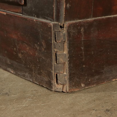 Solid Walnut Wardrobe With Two Doors Italy 19th Century