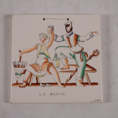 Vintage Ceramic Tiles Italy 1930's