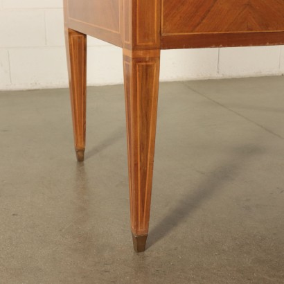 Vintage Walnut Veneer Desk Italy 1950's