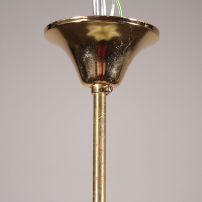 Lustre Laiton Verre Fabriqué en Italie Années 60