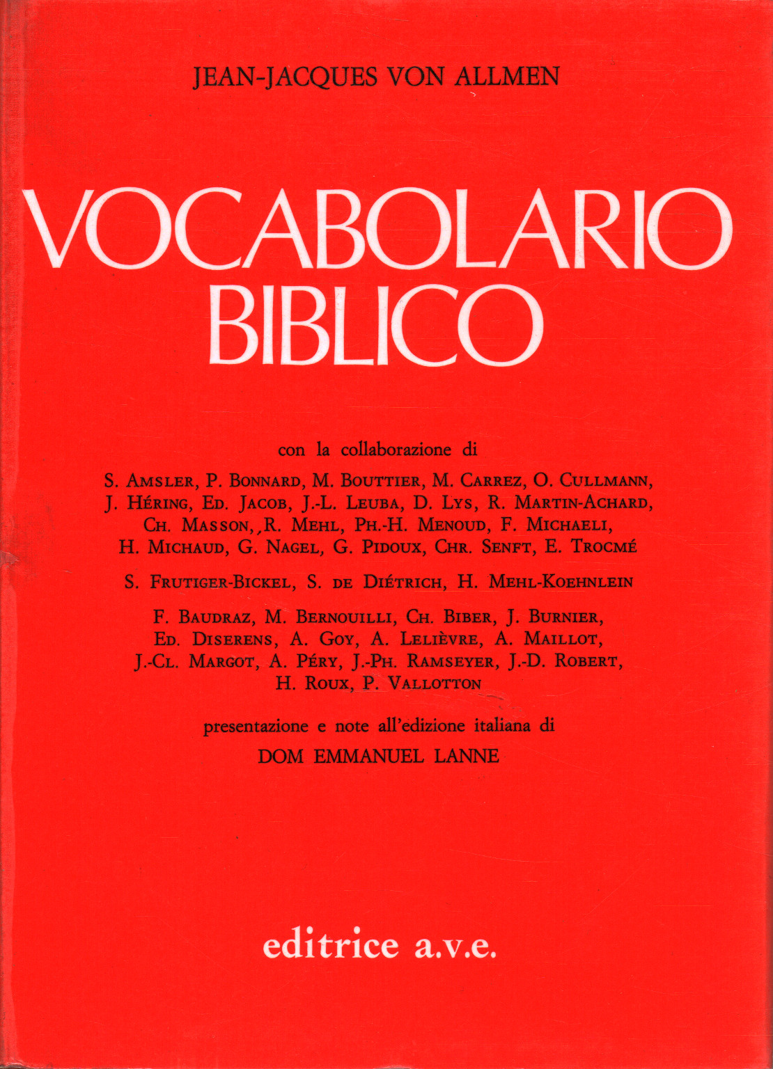 Vocabulary of the bible, s.a.