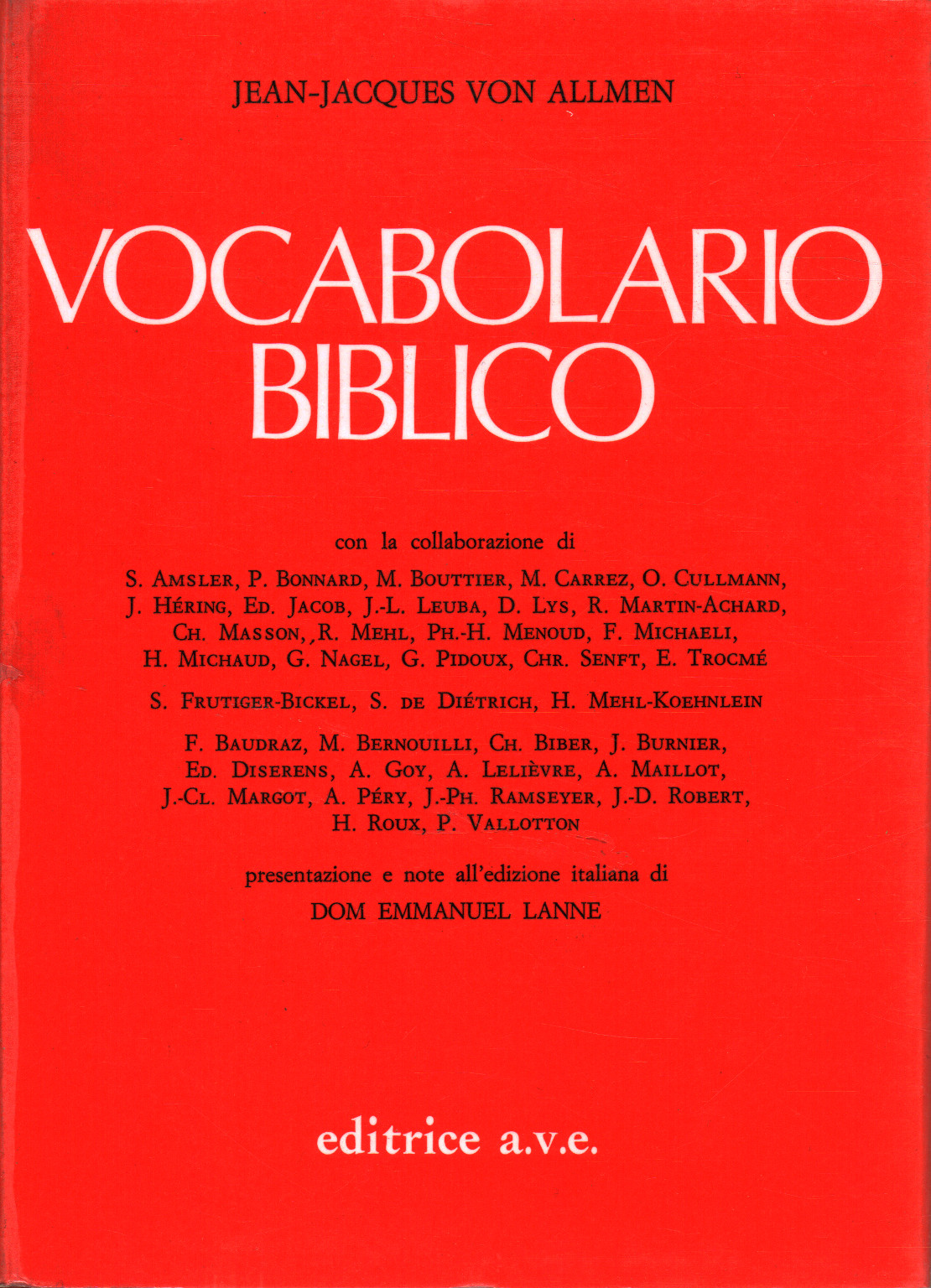 El vocabulario de la biblia, s.una.