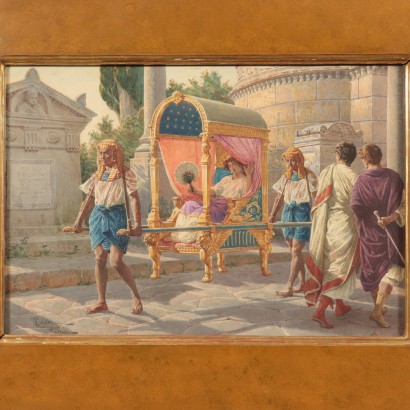 Watercolor by Francesco Coleman 19th Century