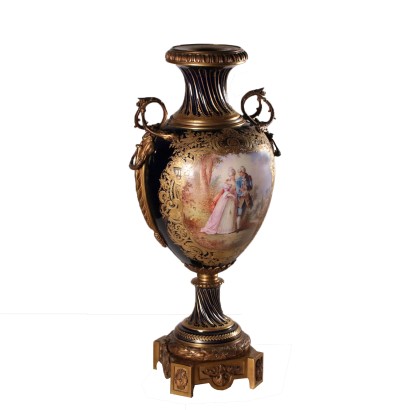 Glazed Ceramic Vase Napoleon III 19th Century