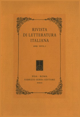 Rivista di letteratura italiana 2009,XXVII,1