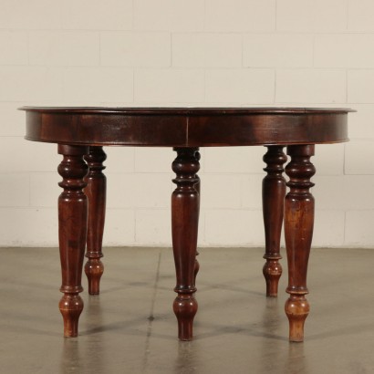 Walnut Round Table With Extensions Italy 19th Century