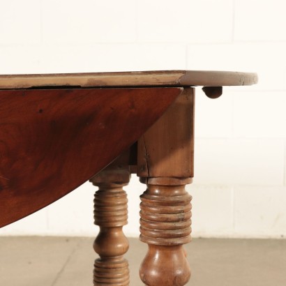 Drop-Leaf Walnut Table 19th Century