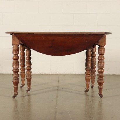 Drop-Leaf Walnut Table 19th Century