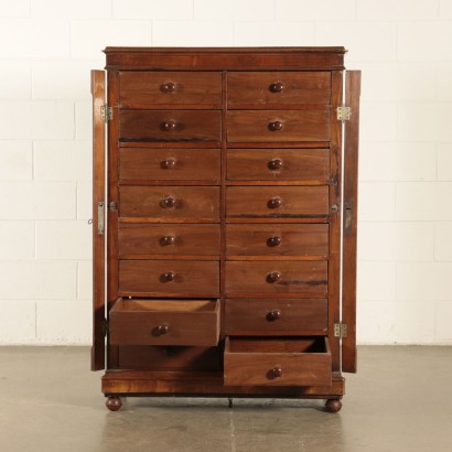 Mobilier de Bureau Seize Tiroirs Noyer Italie '900