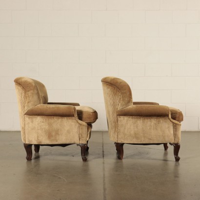 Pair of Padded Armchairs Italy 20th Century