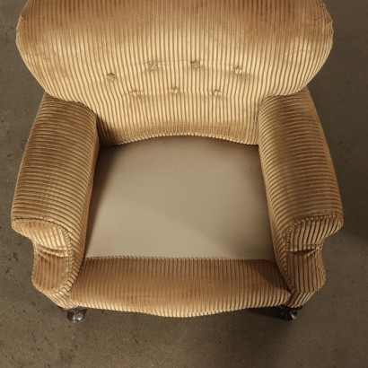 Pair of Padded Armchairs Italy 20th Century