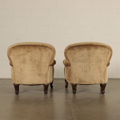 Pair of Padded Armchairs Italy 20th Century