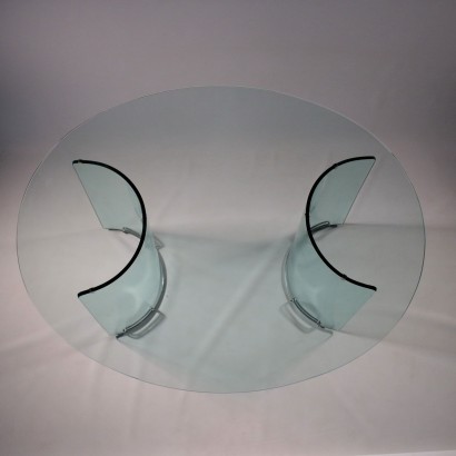 Vintage Glass Table Italy 1970's-1980's