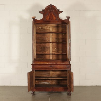 Walnut Double Body Bookcase Italy 19th Century