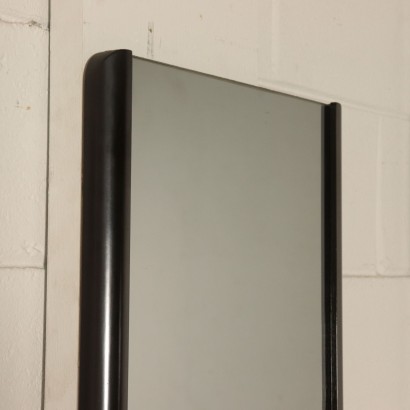 Meuble d'Entrée Miroir Bois laqué Métal chromé Italie Années 60-70