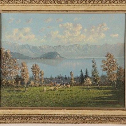 View of Lago di Como Lombardy 20th Century